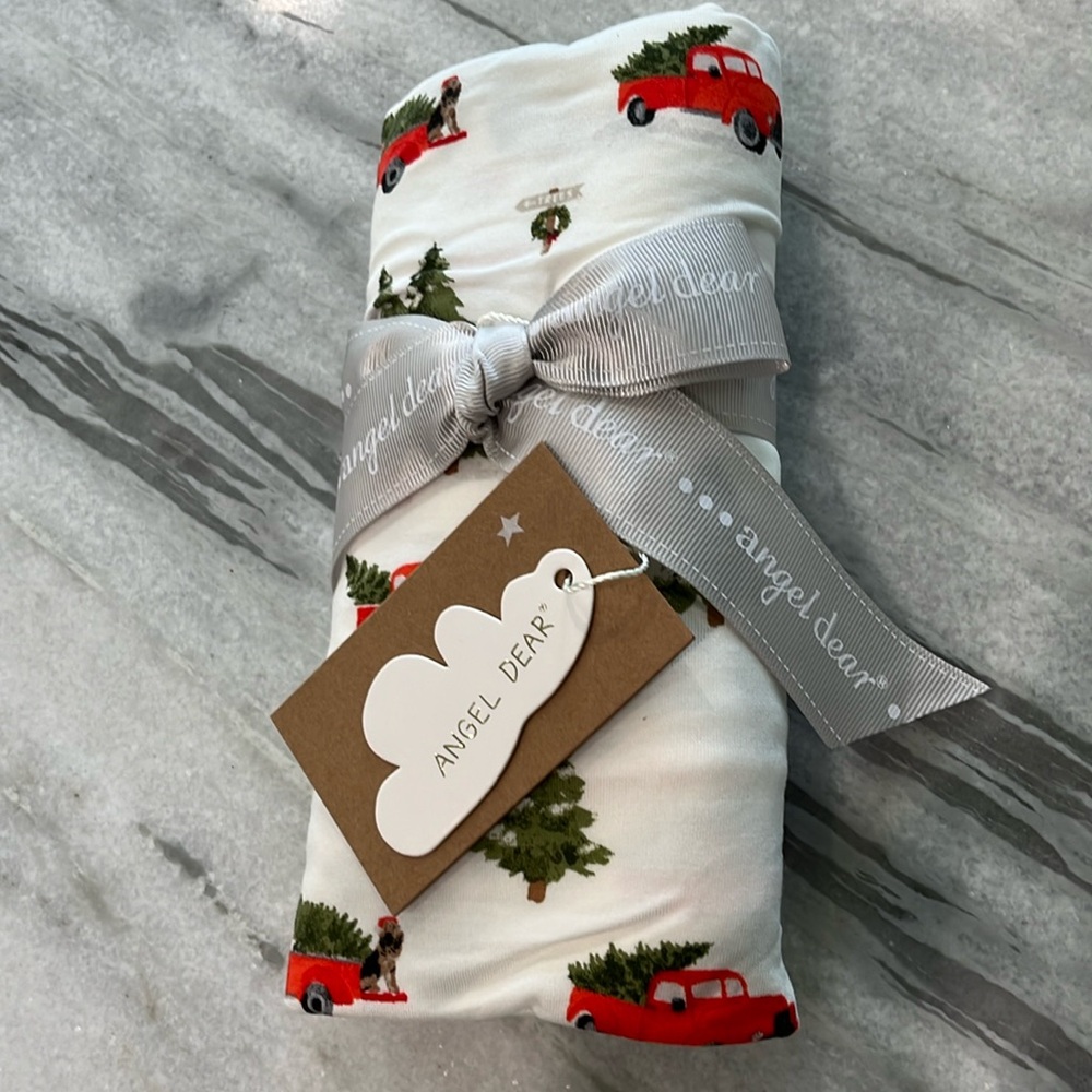 Angel Dear Vintage Truck Christmas Swaddle NWT